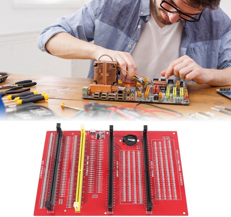 Akozon محلل ومختبر ذاكرة RAM 4 في 1 لسطح المكتب DDR3 DDR4 DDR5 بطاقة اختبار ضوء - Image 4